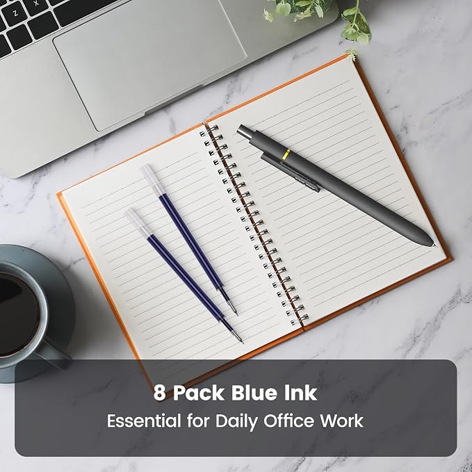 16 Pack Blue Gel Pens with Fidget, 0.7mm Blue Ink Quick-Drying | Fine Point Smooth Writing - Stress Relief Retractable, Soft Grip Cute Pen for Journaling, School Office, Gift Vintage Morandi