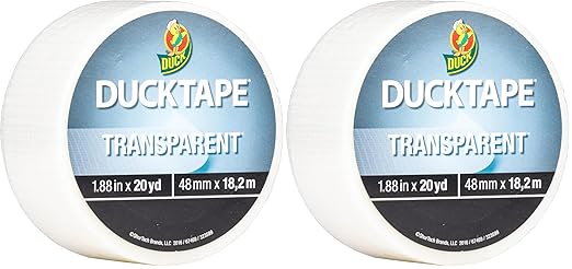 Duck, DUC241380, Transparent Duct Tape, 1 Each, Transparent, Clear (Pack of 2)