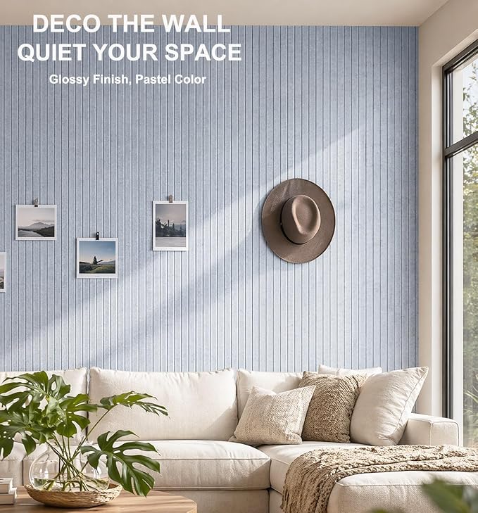 0.47" Thick Felt Pin Board 48"x36" Large Cork Board Alternative 12 Pack 11.81"x11.81"Felt Bulletin Board Wall Tiles Notice Board with 60 Pushpins for Home Office School(Fine-Silver Grey)
