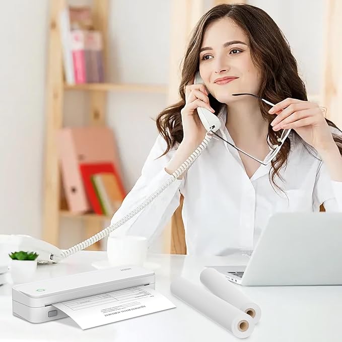 MFLABEL 10-Year Fade-Resistant Thermal Paper - US Letter Size 8.5"x11" Foldable (4 Rolls) | Compatible with Munbyn, Peripage, iDPRT, HPRT | For Portable Thermal Printers Only