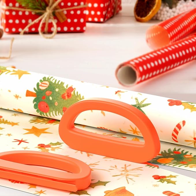 Dual Ended Wrapping Paper Cutter 2-Pack | Effortless Gift Wrap Cutter Slider for Christmas, Birthdays & Holidays