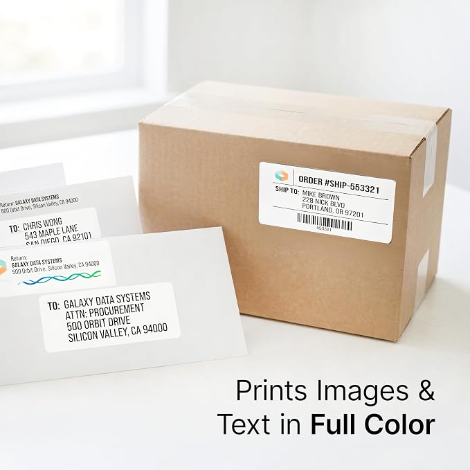 4" X 1.33" Matte White Printable Address Labels (250 Sheets, 3500 Stickers) | Mailing Labels for Envelopes, File Folder Stickers for Laser & Inkjet Printers - Spartan Industrial Template R018