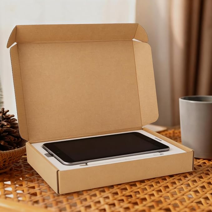 PHAREGE 20 Pack 12x9x2 inch Cardboard Shipping Boxes, Brown Mailing Box | Tuck Top, Quick Fold, Easy Assemble, Shape Well, Single Corrugated, DIY Cardboard, Shirt, Scarf, Book, Business Packaging