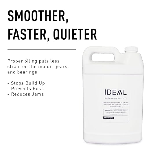 IDEAL Special High-Cling Lubricating Oil for ideal Shredders, Great for Any Automatic Oiler, Non-Toxic, Non-Detergent, Extend Life of Your Shredder (4 Bottles, 1 Gallon Each)