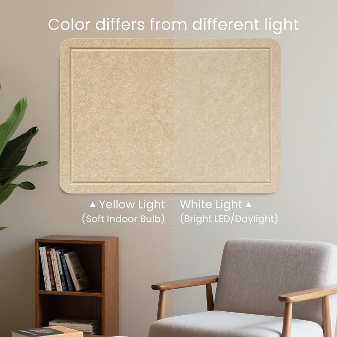 Felt Bulletin Board 48x36 inches, Decorative Pin Board for Home & Office | Cork Board Alternative for Wall with Push Pins, Display Mood Board for Photos, Notes & Reminders
