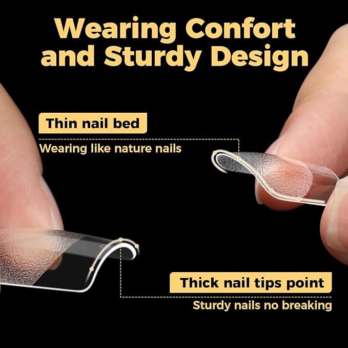UNA GELLA Square Nail Tips, Short Square Gel Nail Tips, 240pcs Pre Etched Half Matte Soft Gel Press on Nails Full Cover Fake Nails for Nails Extension DIY Salon 12 Sizes At Home