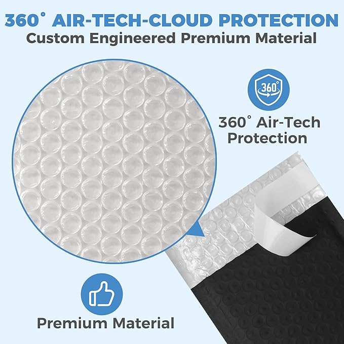 110-Pack Bubble Mailer 4'' x 8'' - Self-Sealing Waterproof Small Mailing Envelopes Padded Lightweight Shipping Bags for Accessories, Small Parts, Jewelry, Trading Cards, Compact Items 4x7 Usable Space