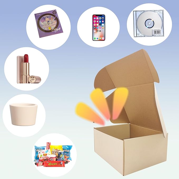 9x7x4 inch Shipping Boxes Set of 25， White Corrugated Cardboard Box Mailer Boxes for Packaging Small Business Shipping，Mailing Boxes Bulk for Birthday Wedding Party Book Literature Gift Giving