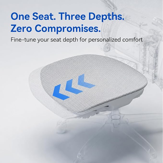 SIHOO B300 PRO Ergonomic Office Chair, High Back Mesh Computer Chair, White | 3D Wide Headrest, 6D Flip-Up Rotatable Armrests, Adaptive Lumbar Support, 135° Reclining Home Office Desk Chair