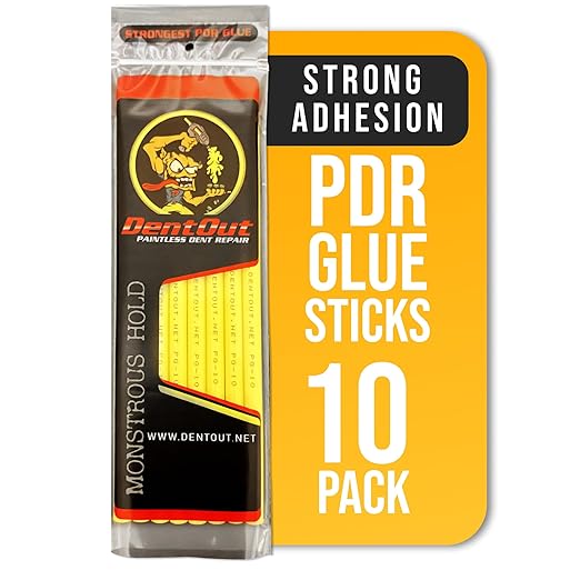 Monstrous Yellow PDR Glue Sticks (10 Pack) - High Adhesion for Precision Paintless Dent Removal – Professional Paintless Dent Repair Glue Sticks