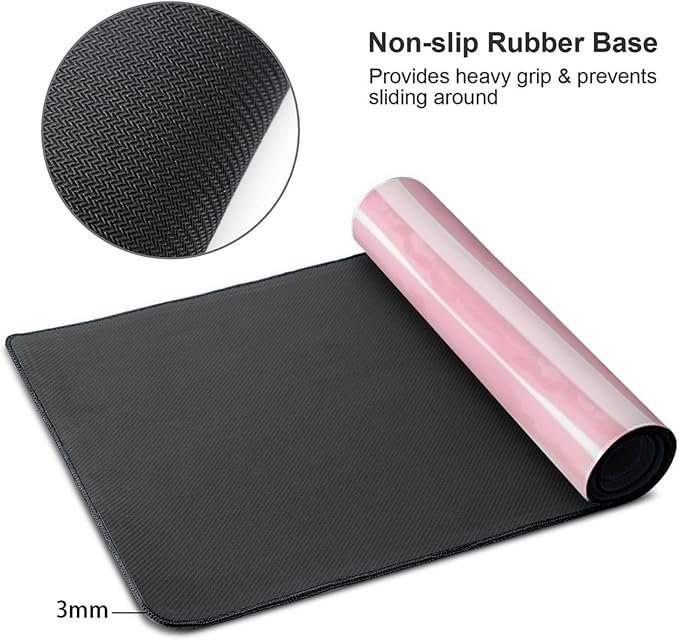 35.4 x 15.7 in, XXL Large Mouse Pad for Desk, Extended Keyboard Mouse Mat for Computer Office, Big Laptop Mouse pad, Gaming pc-Colorful Striped Rainbow