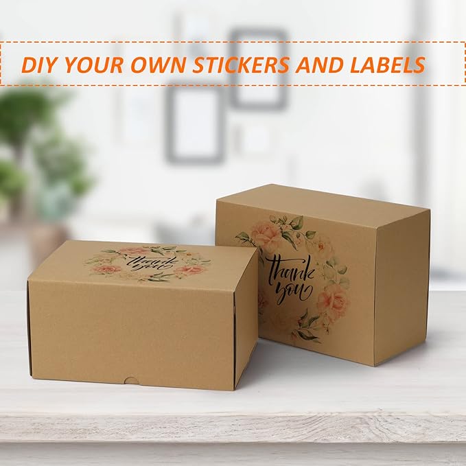HORLIMER 10x7x5 inches Shipping Boxes Set of 20, Brown Corrugated Cardboard Box Literature Mailer
