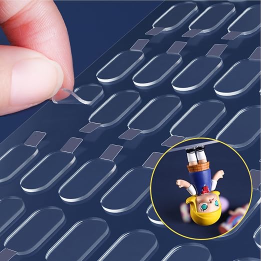 LMJIA Sticky Tack for Wall Hanging (0.31"*0.51"-100 Pcs) — Removable Poster Putty & Mounting Putty, Double-Sided Adhesive Dots for Damage-Free Decor, Balloons & Crafts