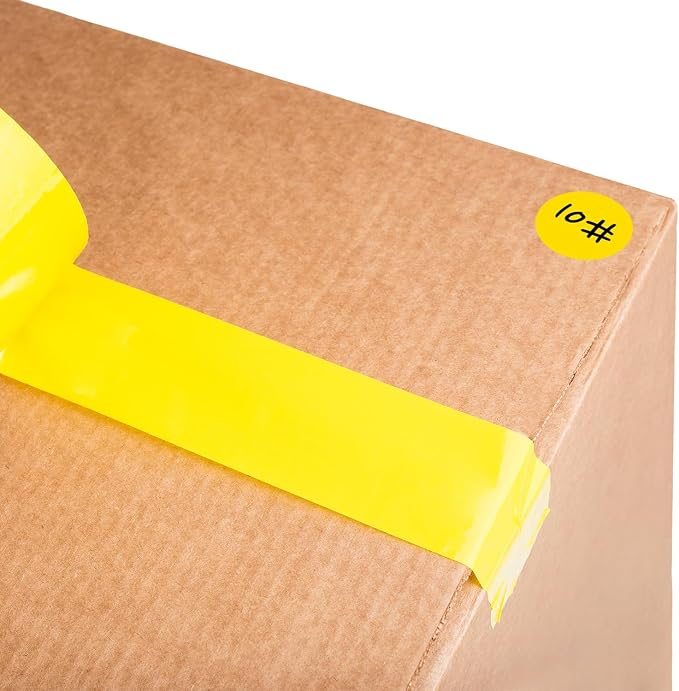 Yellow Dot Stickers, 3/4 Inch, 1008/Pack | Paper Circle Labels for Offices, Classrooms, Warehouses, and School Use. Made in USA