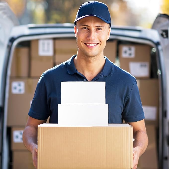 Eupako 30 Pack Small Shipping Boxes Assorted Sizes, 8x6x4 & 9x6x4 15 PCS Each Small Boxes, White Corrugated Box Mailers, Cardboard Boxes for Packaging Small Business, Mailing