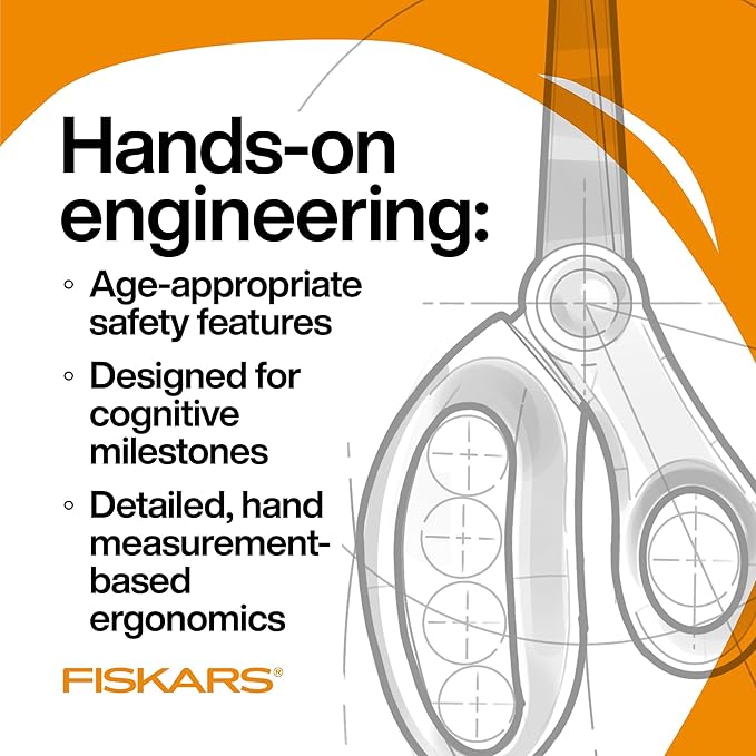 Fiskars 7" Student Scissors for Kids Ages 12-14, Scissors for School or Crafting, Back to School Supplies, Turquoise