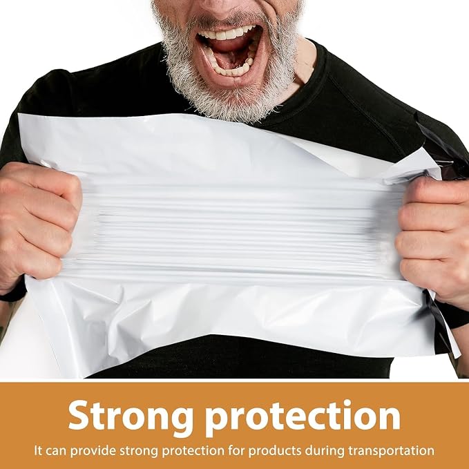 Metronic Poly Mailers Bulk 19x24 1200PC | Large Shipping Bags for Clothing, Small Business | Strong Thick Mailing Bags with Self Adhesive | Waterproof and Tear-Proof Large Package Bags in White