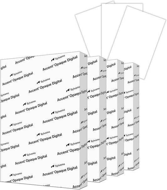 Accent Opaque White Printer Paper, 13” x 19” 28lb Copy Paper – 1,800 Sheets (4 Reams) – Premium Computer Paper with Super Smooth Finish, 97 Bright, 104gsm – Ideal for Ink Heavy Printing – 189034C
