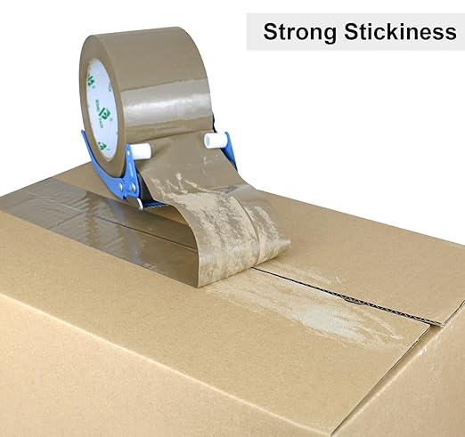 BOMEI PACK 3 inch Brown Packing Tape, 6 Refills Rolls Heavy Duty Wide Packaging Tape for Moving, Shipping, Mailing and Storage, 2.7 Mil x 110 Yards