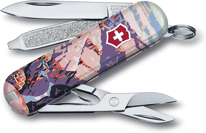 Victorinox Classic SD Swiss Army Knife, Compact, 7 Functions, Swiss Made Pocket Knife with Small Blade, Screwdriver and Key Ring - Grand Canyon National Park