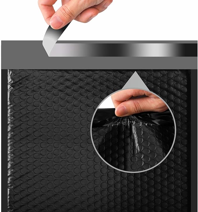 Metronic Large Bubble Mailers 10.5x16" 250 Pack Self Seal Black Padded Envelopes Strong Adhesion Mailing Envelopes Bubble Padded for Small Business Shipping Books Clothes Gifts