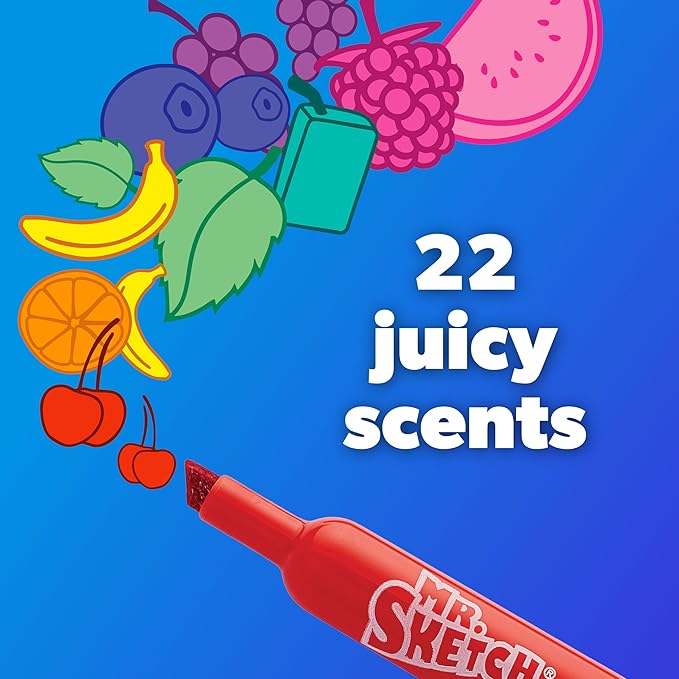 Mr. Sketch Scented Markers, Chisel Tip, 12 Count
