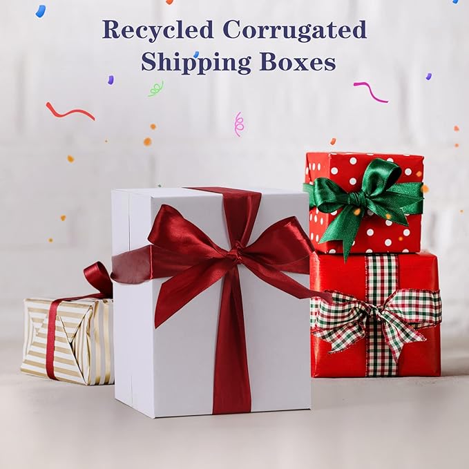 40 Pack Small Shipping Boxes 8x6x6 Inches, White Corrugated Cardboard Mailing Boxes for Shipping Packing Small Business