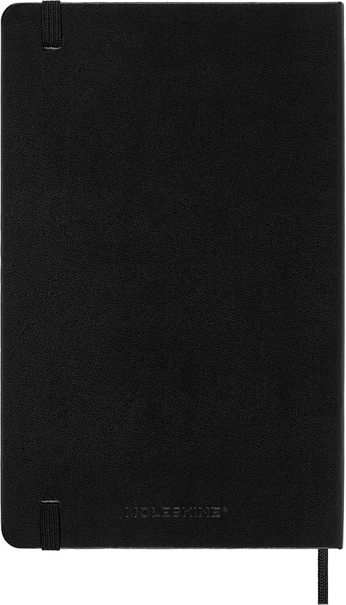 Moleskine Classic Notebook, Large, Squared, Black, Hard Cover (5 x 8.25) | Large 5" x 8.25" notebook with 240 grid pages for diagrams, notes, planning, graphing, and technical work.
