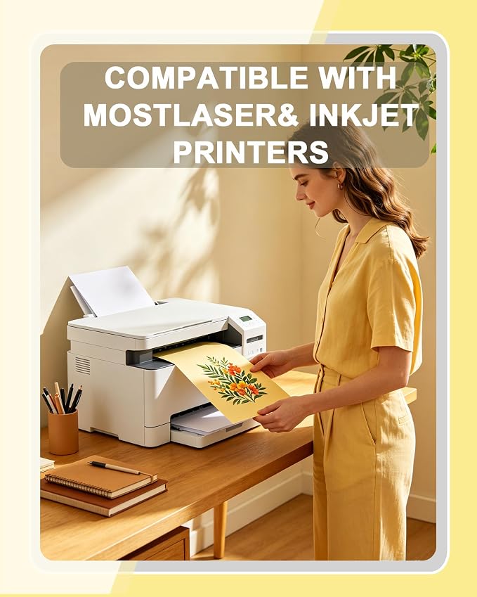 WritePads Yellow Paper, Multi-Purpose Canary Colored Paper, Colored Printer Paper 8.5” x 11”, 20 lb/75 GSM,200 Sheets, Jam-Free For Inkjet/laser printer, Copy, Office Home, Made in USA