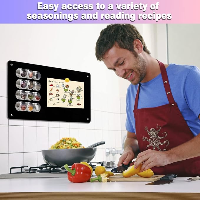 2Pack Black Magnetic Board,17.5" x 11.4" Magnet Bulletin Board to Display Magnetic Notes, Poetry, Photos, Suitable for Wall, Refrigerator, Cabinet etc, Come with 8 Pcs Dual Lock Tape and Screws