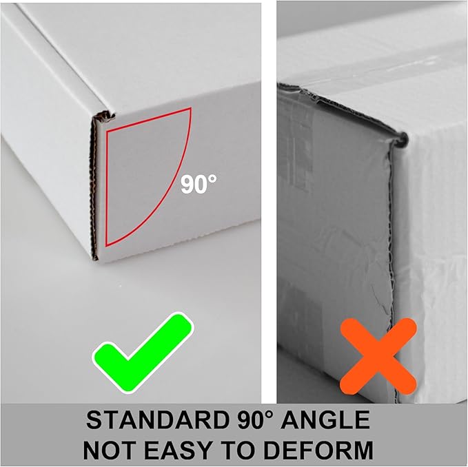9x6x2 inch Shipping Boxes 20-Pack, White Corrugated Cardboard Boxes for Shipping, Mailing & Packaging Gifts, Books, DIY Crafts, Ecommerce & Small Business