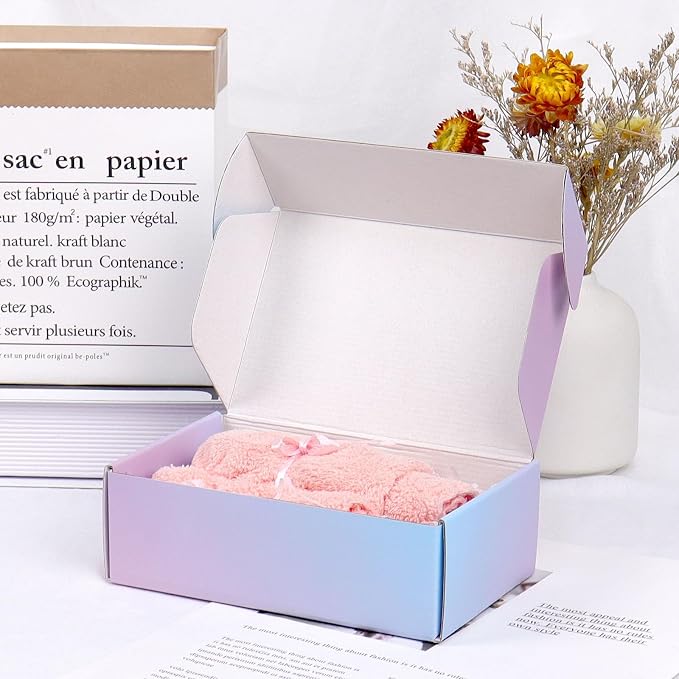 6x4x2 in Small Shipping Boxes for Packaging Small Business, 50 Pack Mailing Boxes Corrugated Cardboard Mailer Gift Box (Gradients)