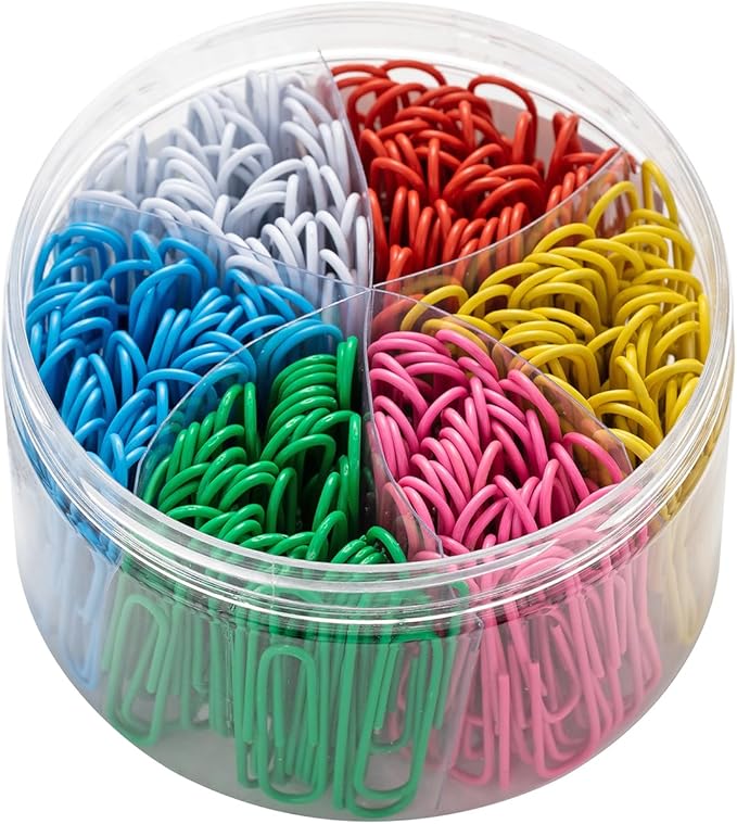 Paper Clips Colorful, 300PCS Jumbo 2 inch, Durable and Rustproof, Large Great for Office School Organizing (Multicolored, 2 inch)