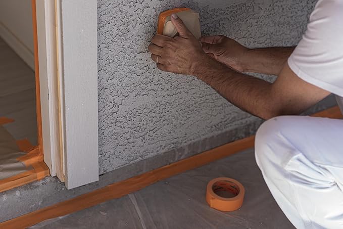 FrogTape ProGrade Orange Painters Tape, 1.5 Inch Wide (1.41 In. x 60 Yds), High Adhesion, Paint Tape for Indoor & Outdoor Applications, Orange, 4 Rolls (242808)