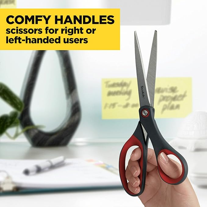 Scotch Precision Ultra Edge Scissors, 8 inch scissors 3-8 inch scissors/pack