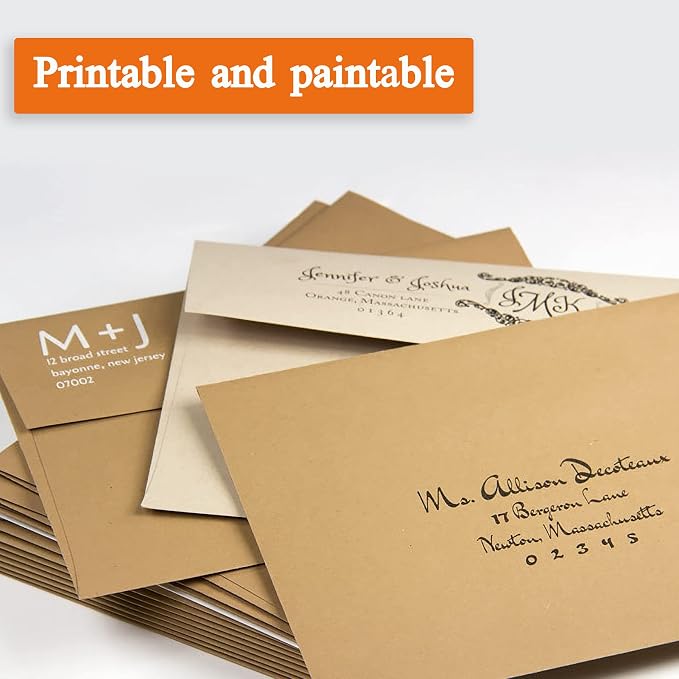 100 Pack, Size A4, 100lbs Brown Kraft Paper 4 x 6 Envelopes - For 4x6 Cards| Self Seal| Perfect for Weddings, Invitations, Baby Shower| Stationery For General, Office | 4.25 x 6.25 inches (A4)