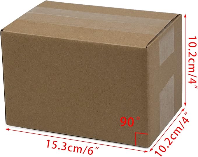 Shipping Boxes 6x4x4 Inches Small Corrugated Cardboard Boxes, 25 Pack