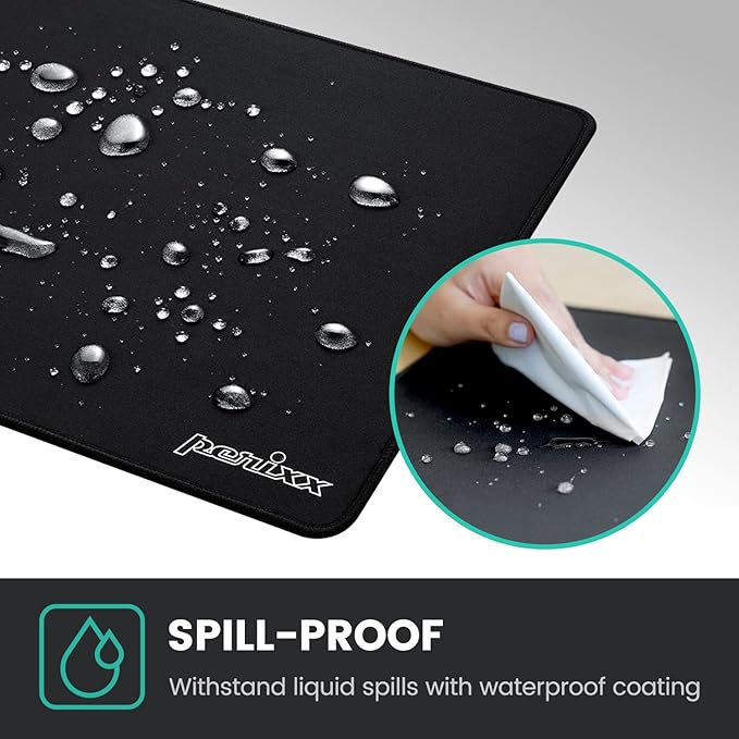 Perixx DX-1000XXL Waterproof Gaming Mouse Pad with Stitched Edge - Non-Slip Rubber Base Design for Laptop or Desktop Computer - XXL Size 35.43x16.93x0.12 Inches