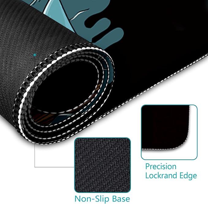 LIMKRIAN Dog Large Mouse Pad Desk Mat for Keyboard and Mouse, 31.5x11.8 in | Stitched Edges, Waterproof Surface, Non-Slip Rubber Base, Funny Desk Accessories For Office Home, Cute Keyboard Mouse Pad