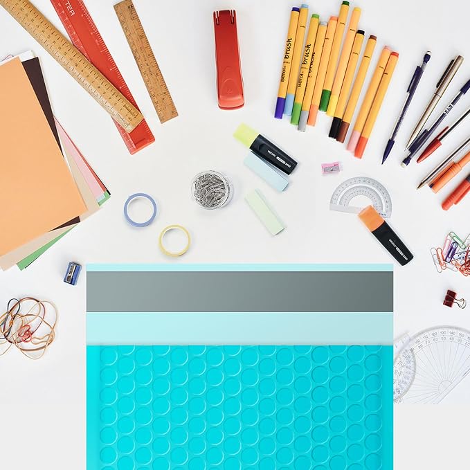 6x10 Inch Teal Bubble Mailers 80 Pack Self-Seal Poly Padded Envelopes Suitable for Small Businesses to Package and Mail Jewelry Cosmetics, Electronic Products, Cards (Teal, 6x10-80)