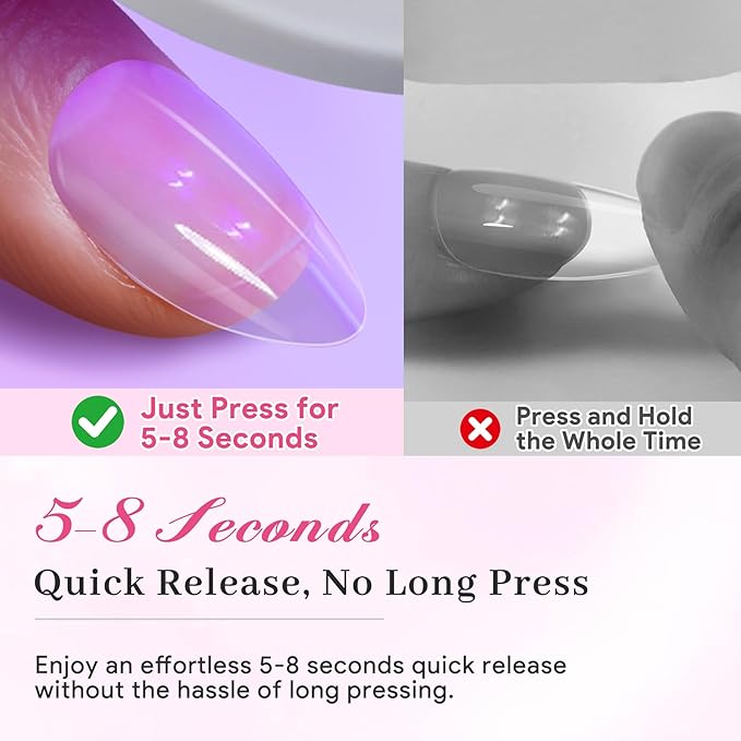 Nail Tips Gel Glue 15g - Lamp Curing Solid Nail Glue for False Acrylic Nails, Crystal Clear Long Lasting 28 Days No Yellowing Salon Quality DIY Home Beginner-friendly
