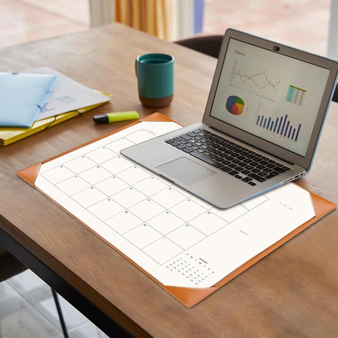 Desk Calendar 2026-2027 with Desk Mat – 22" x 17" Large Desk Pad Calendar Runs from July 2026 to December 2027, Office Supplies Desktop Monthly Calendar for Home & Office