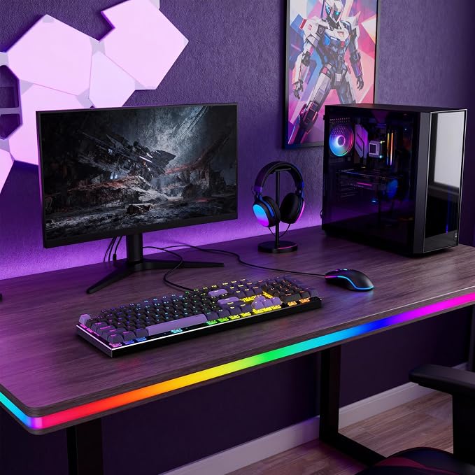Redragon K556 104-Key Wired RGB Hall-Effect Rapid Trigger Gaming Keyboard | Rock-Solid Metal Build, 0.1mm Adjustable Actuation Magnetic Switch, Zero Input Delay, 8K Polling for FPS Games Pause & Shoot