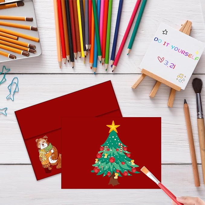 4x6 Envelopes For Invitation(50, Red, A6) | A6 envelope 4.75x6.5 inch,Envelopes for cards,Self Seal envelopes for weddings, greeting cards,baby shower,photos,birthday
