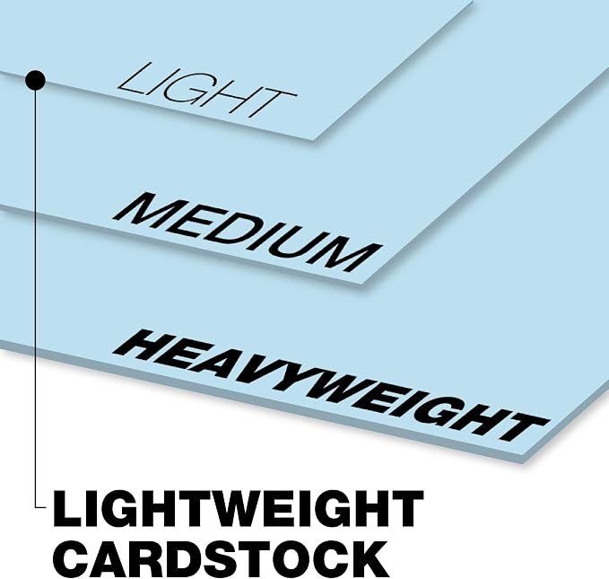 Springhill 8.5” x 11” Blue Colored Cardstock Paper, 67lb Vellum Bristol, 147gsm, 250 Sheets (1 Ream) – Premium Lightweight Cardstock, Vellum Printer Paper with Textured Finish – 026000R