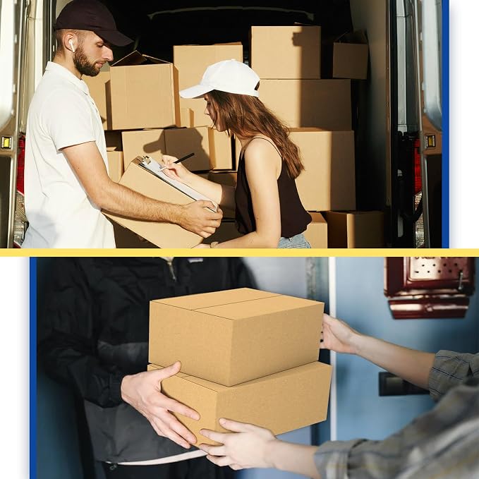 30 Pack 8x6x4 inches Small Shipping Boxes Brown Corrugated Cardboard Boxes for Packing, Mailing, Moving, Business
