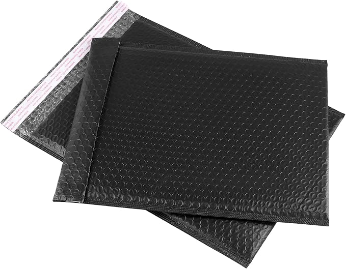 30PCS 10x13 Inch Bubble Mailers, Black Bubble Envelopes with Self Seal Adhesive Strip, E Commerce Shipping Bags for Makeup, Photo, Card