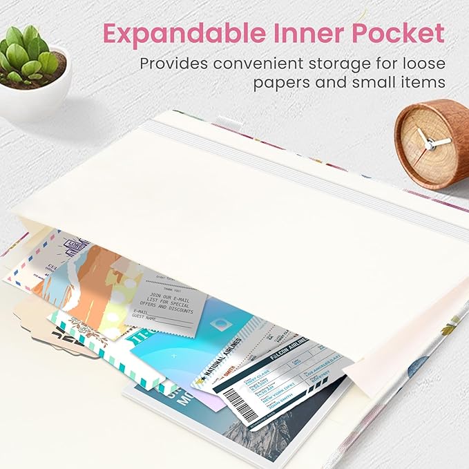 Taja Pretty Dotted Journal for Women, Aesthetic Cute Hardcover Leather Journal for Writing, A5 Journaling Notebook for Work & Sketch, Perfect for Office School Home, 160 Pages, Bloom Floral