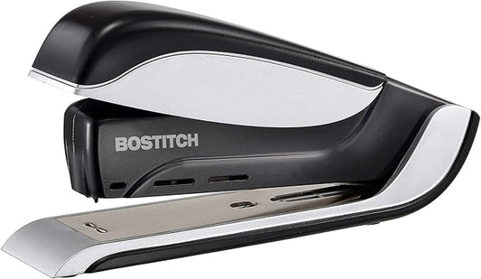 Bostitch Office Premium Spring-Powered Desktop Stapler- One Finger, No Effort - Black/Gray (1140)