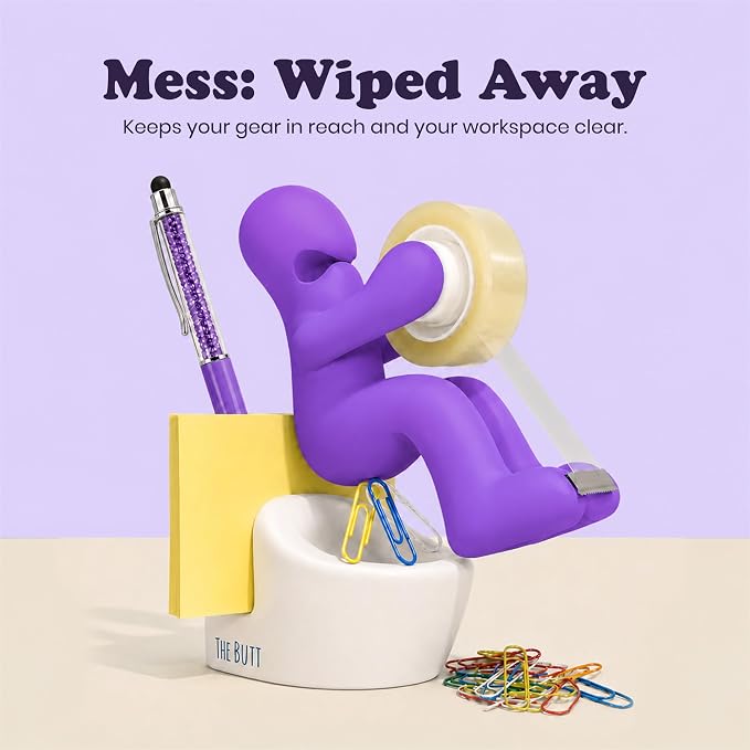 The Butt Tape Dispenser – Funny Gifts for Men – Weird Stuff, Desk Accessories for Men - Novelty, Fun Office Supplies Gag Gifts for Men - Teacher Gifts Boss Gifts for Men - Going Away Gift for Coworker